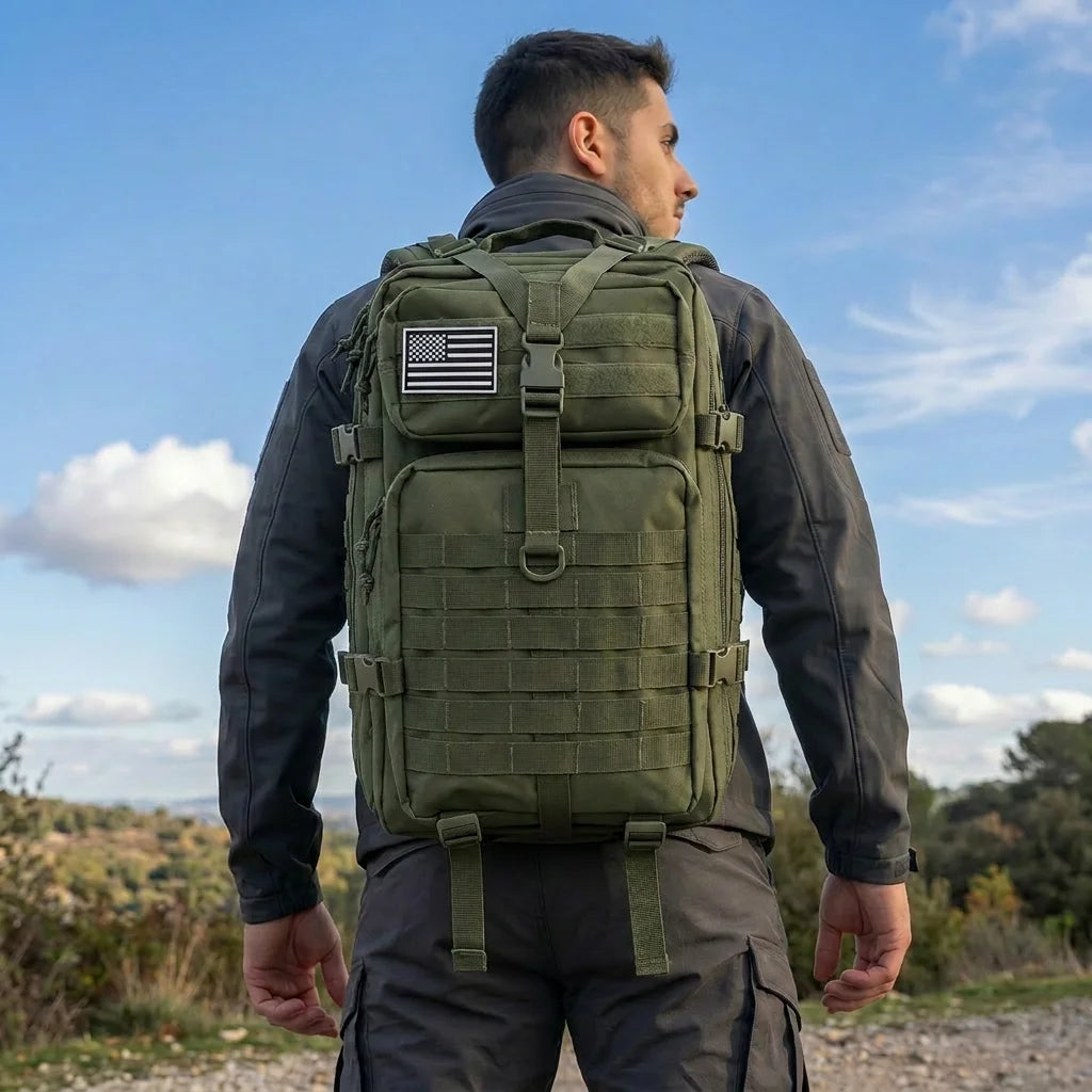 45L Tactical Hunting Backpack — MOLLE Camo Water-Resistant Rucksack