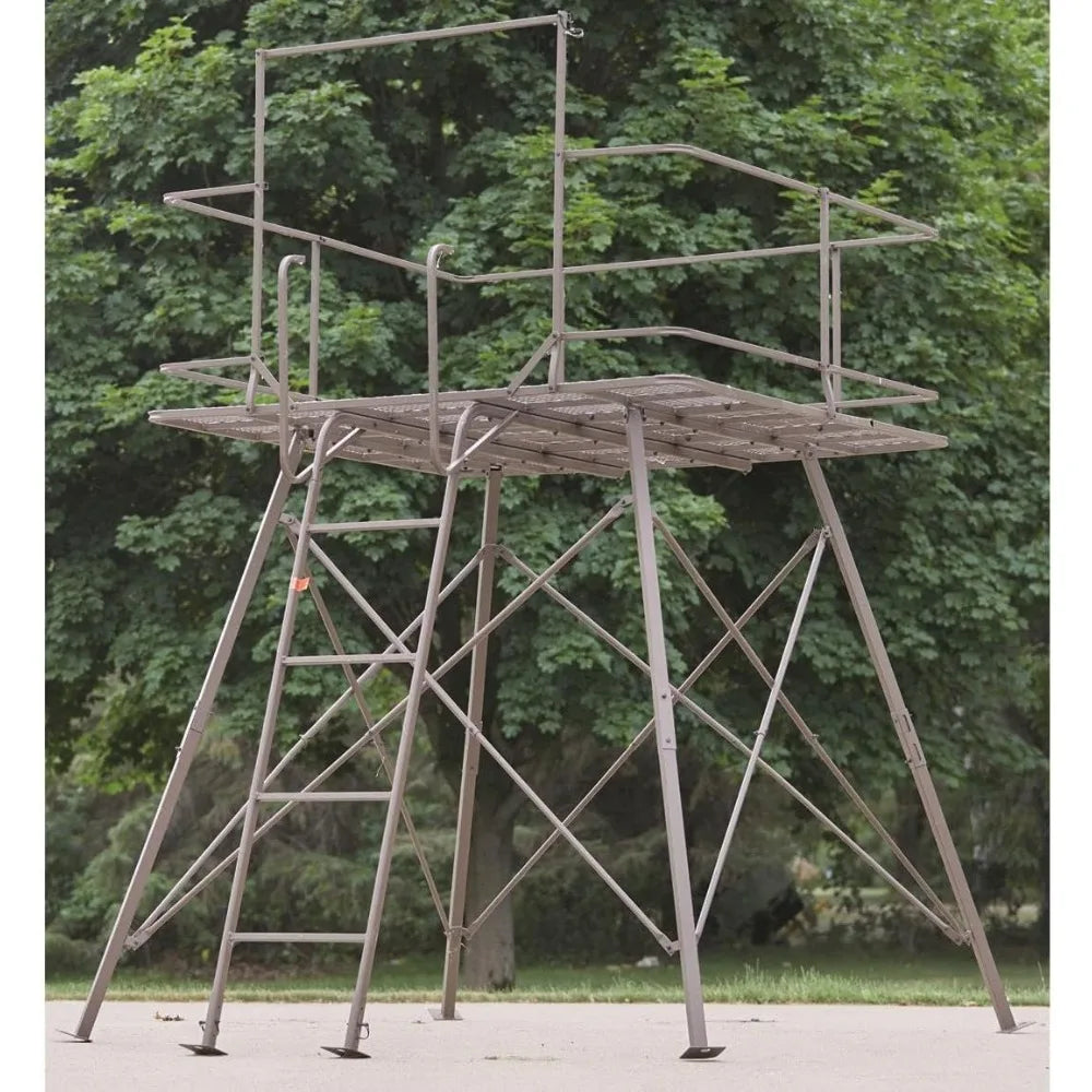 Elevated Tripod Tower Blind — 6ft Base, 2-3 Person Hunting Stand