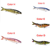 Pike Fishing Lures Artificial Multi Jointed Sections Hard Bait