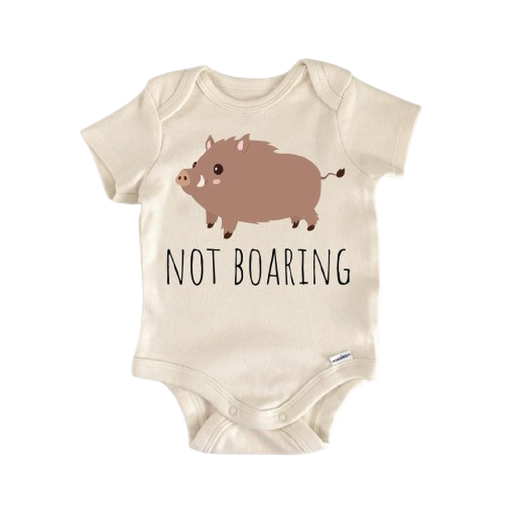 Wild Boar Hunting Pig - Baby Boy Girl Clothes Infant Bodysuit Funny Cute Newborn