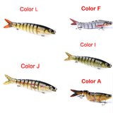Pike Fishing Lures Artificial Multi Jointed Sections Hard Bait