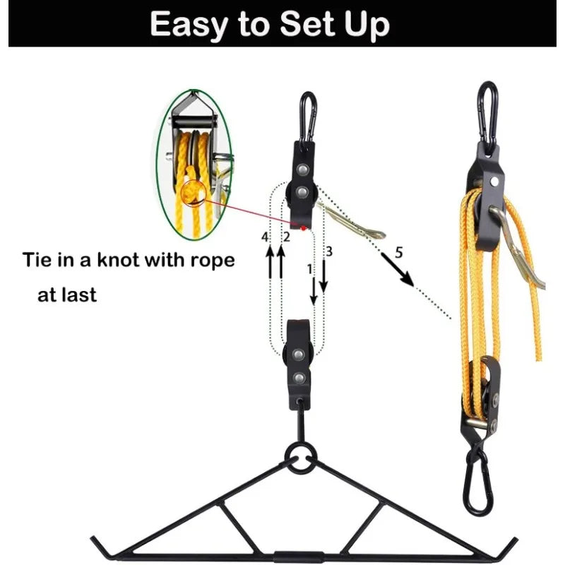 Deer Hanger Hoist & Drag Harness — Skinning Gear for Deer & Elk