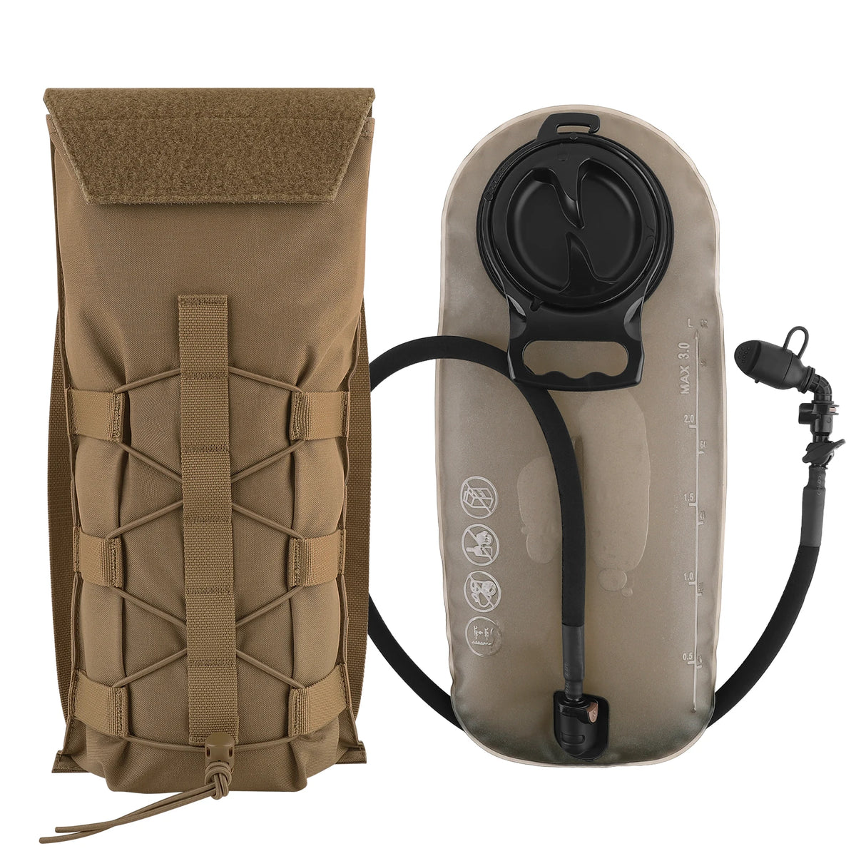 Tactical Hydration Pack — 3L MOLLE Water Bladder Pouch