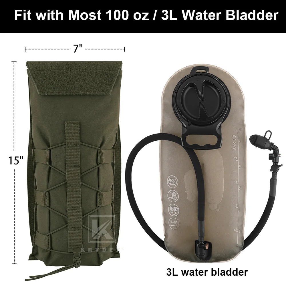 Tactical Hydration Pack — 3L MOLLE Water Bladder Pouch