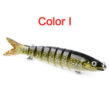 Pike Fishing Lures Artificial Multi Jointed Sections Hard Bait