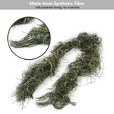 GUGULUZA 3D Rifle Sniper Ghillie Cover for Hunting Ghillie Suit Woodland-Desert Green Gun Wrap for Paintball Airsoft Accessories