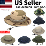 Boonie Bucket Hats Outdoor Fishing Hunting Wide Brim Mesh Camo Safari