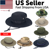 Boonie Bucket Hats Outdoor Fishing Hunting Wide Brim Mesh Camo Safari