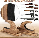 4pcs/2pcs/1pc wooden wall mounted gun rack, home hunting rifle storage rack, bow and arrow gun wall decoration rack