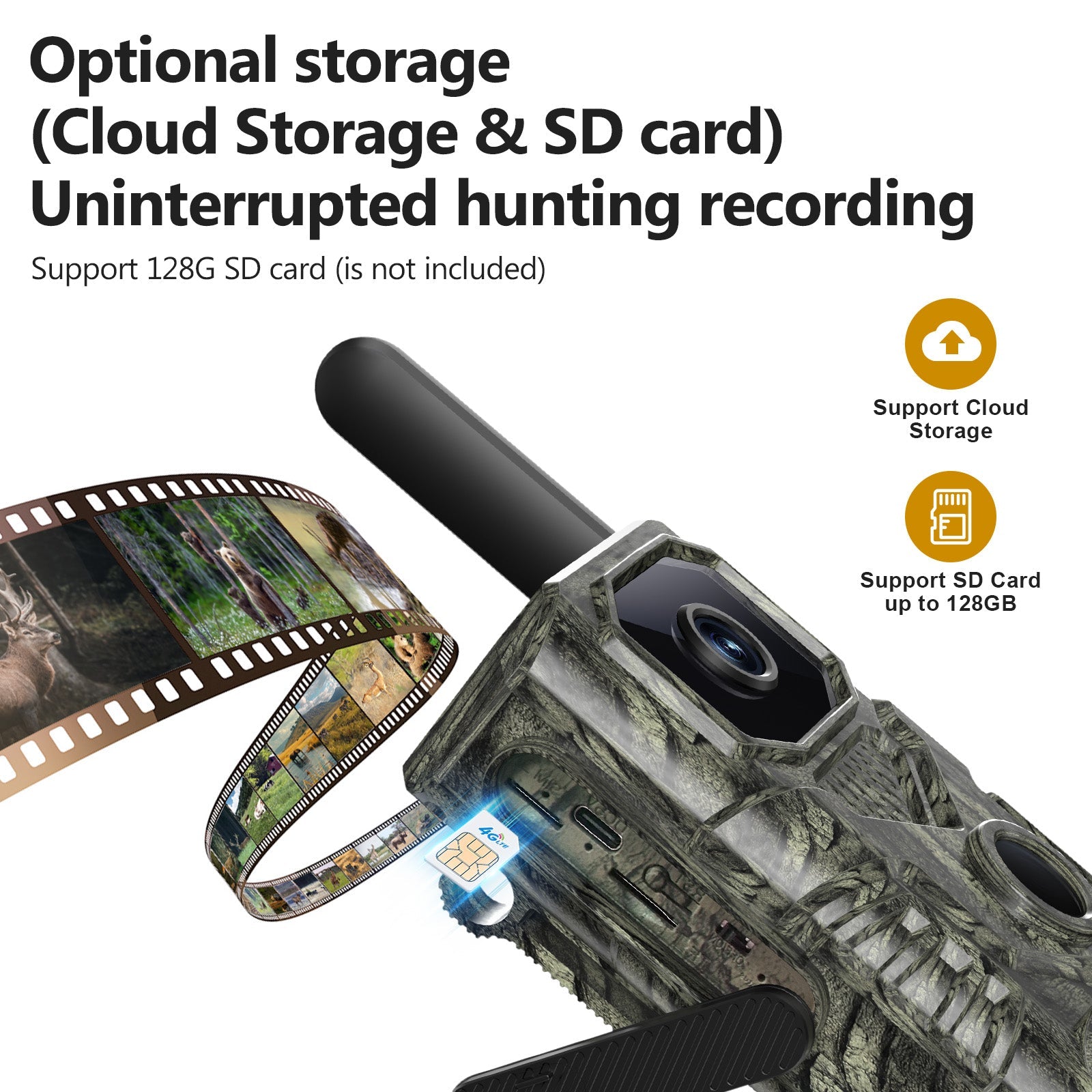 4G GPS Hunting Outdoor Trail Camera Wide Angle 4MP Camouflage Wildlife