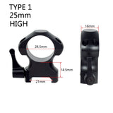 2Pcs /Pack 25.4mm 30mm Low High Medium Profile For 20mm Picatinny Rail Steel Scope Rings Quick Release Hunting Rifle Accessories
