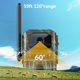 4G GPS Hunting Outdoor Trail Camera Wide Angle 4MP Camouflage Wildlife
