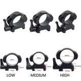 2Pcs /Pack 25.4mm 30mm Low High Medium Profile For 20mm Picatinny Rail Steel Scope Rings Quick Release Hunting Rifle Accessories