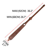 Tourbon Thick Leather Rifle Sling Non-Slip Gun Shoulder Strap Adjustable Length 105cm Finger Rest Brown Hunting Accessories