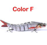 Pike Fishing Lures Artificial Multi Jointed Sections Hard Bait
