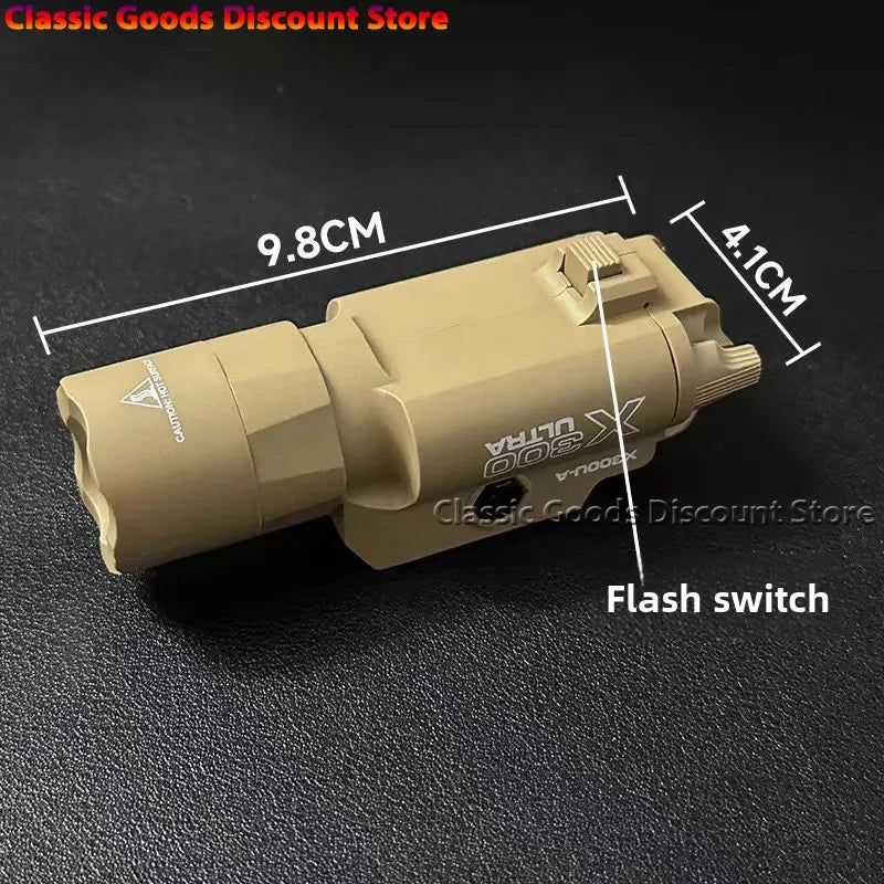 Tactical Light X300 X300U Nylon Pistol Gun Strobe LED Light Fit 20mm Rail Airsoft Hanging Hunting Flashlight