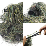 GUGULUZA 3D Rifle Sniper Ghillie Cover for Hunting Ghillie Suit Woodland-Desert Green Gun Wrap for Paintball Airsoft Accessories