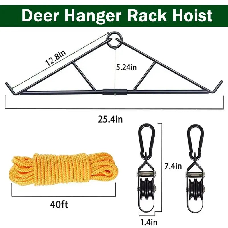 Deer Hanger Hoist & Drag Harness — Skinning Gear for Deer & Elk