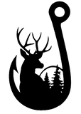 Deer Fishing Hook - Metal Wall Art