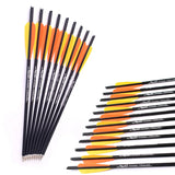 12/24Pcs 16/17/18/20/22 Inches Archery carbon arrows 400 Spine with