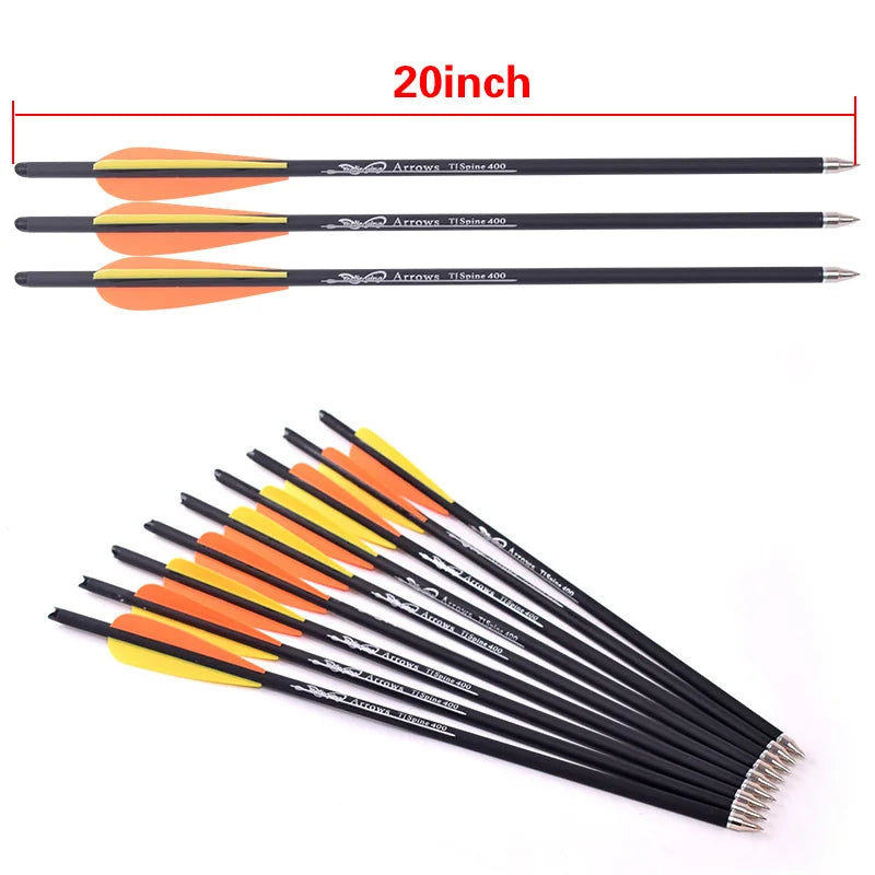 12/24Pcs 16/17/18/20/22 Inches Archery carbon arrows 400 Spine with