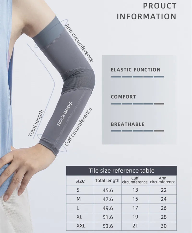 Ice Fabric Running Camping Arm Warmers