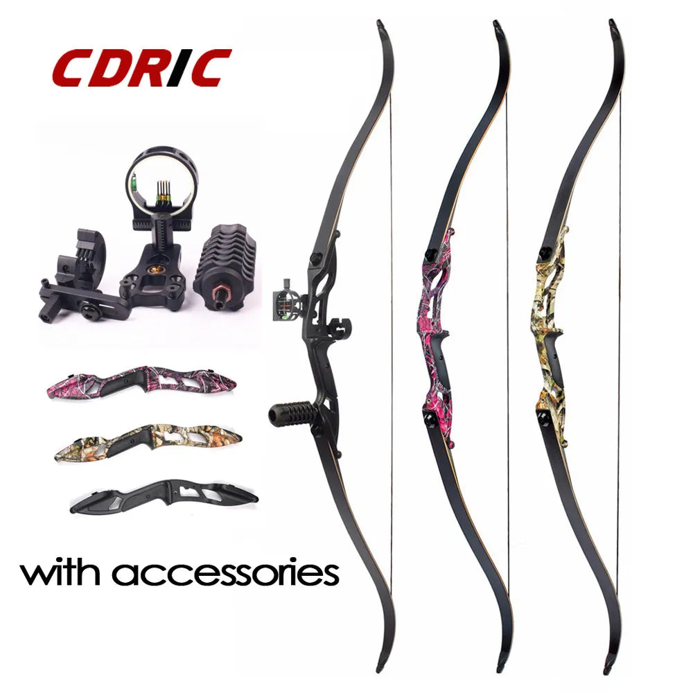30-50lbs F179 Recurve Bow 56" American Hunting Split Bow