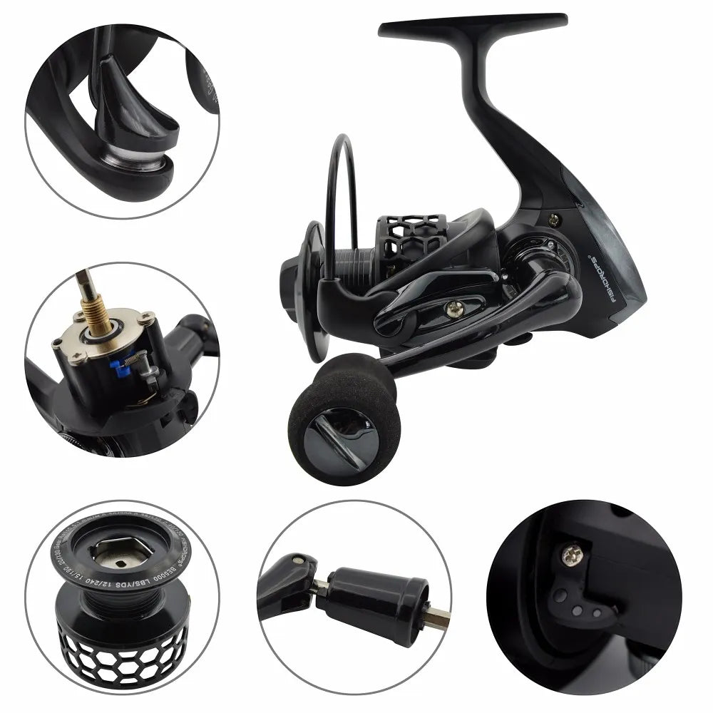 Spinning Reel 12bb Pesca Size 1000-7000