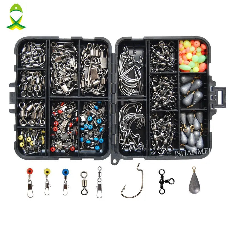 JSM 160pcs/Box Fishing Accessories Kit