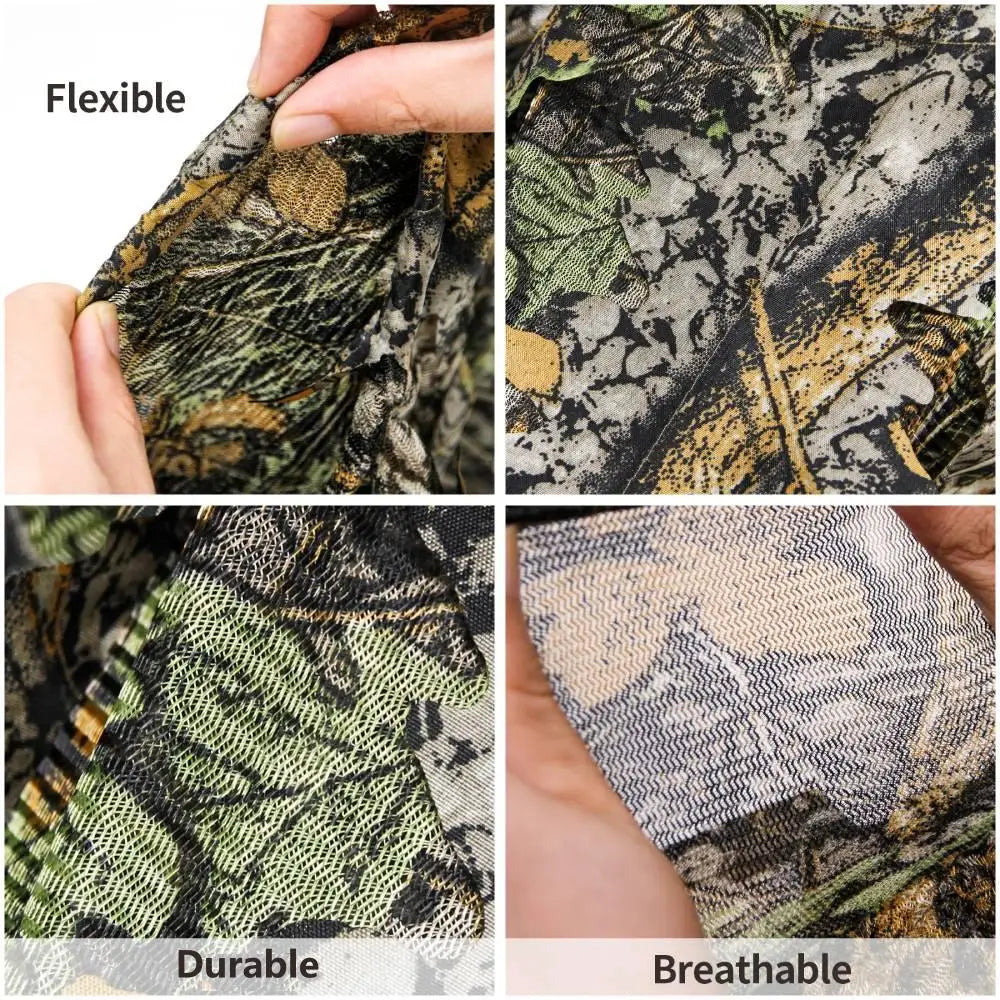 Camouflage Leafy Hat 3D Full Face Mask