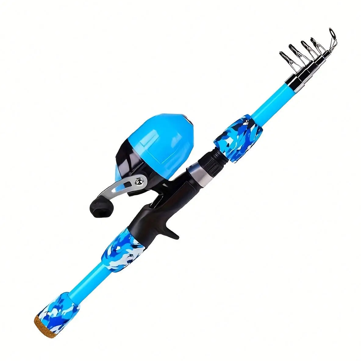 Telescopic Spinning Blue Pink High Quality Fishing Pole Kit