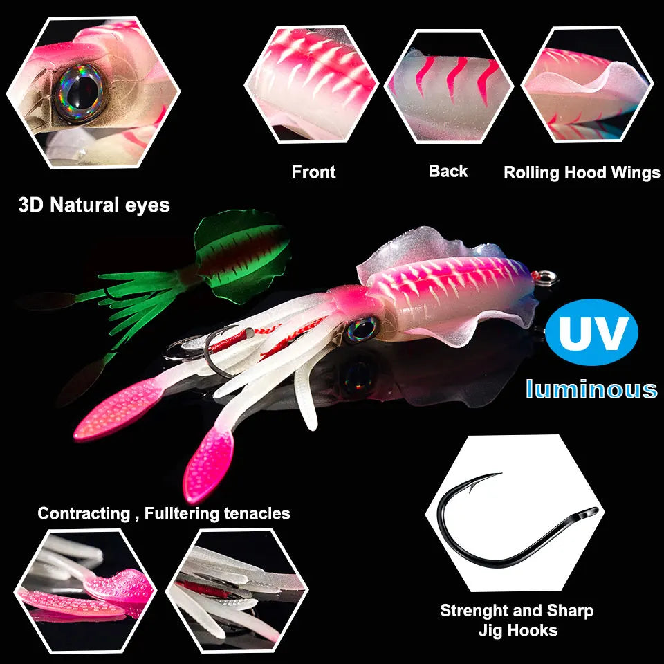 SUNMILE Fishing Soft Squid Lure