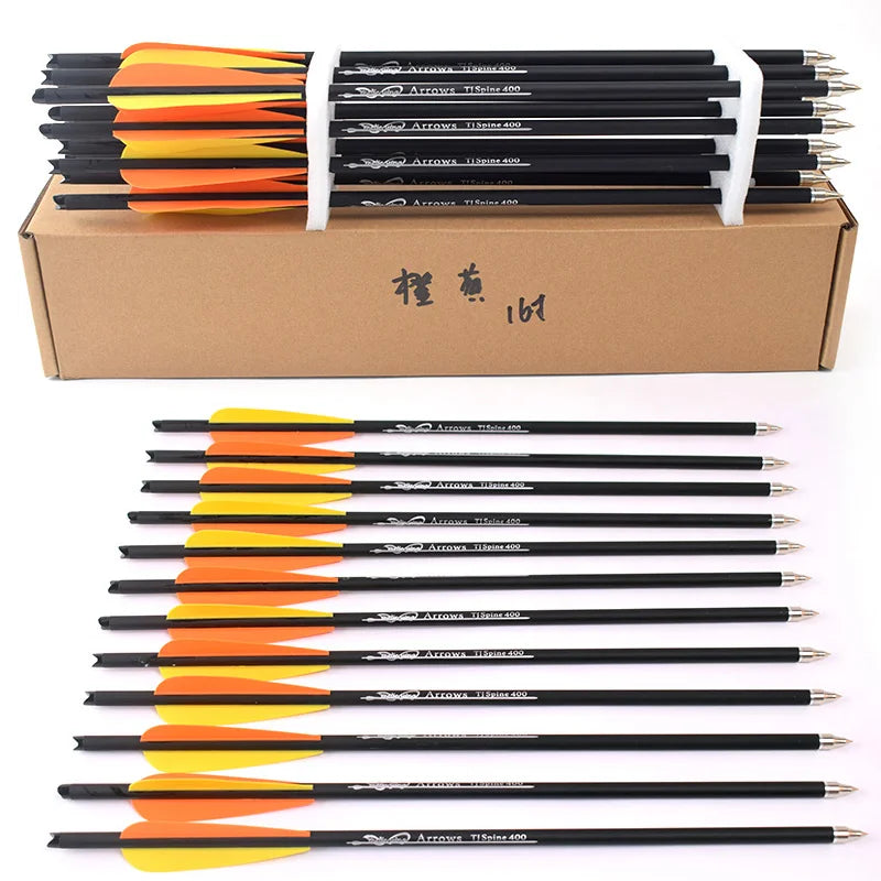 12/24Pcs 16/17/18/20/22 Inches Archery carbon arrows 400 Spine with