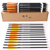 12/24Pcs 16/17/18/20/22 Inches Archery carbon arrows 400 Spine with