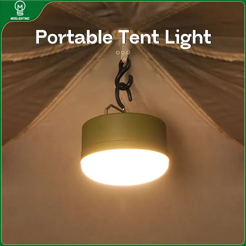 MOSLIGHTING Outdoor LED Camping Light 4 Modes MiNi Portable Hang Tent