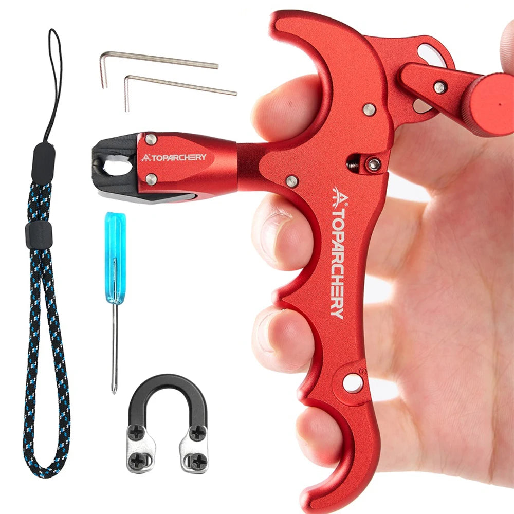 Toparchery Bow Release for Compound Bow 360° Rotating Aluminum 4