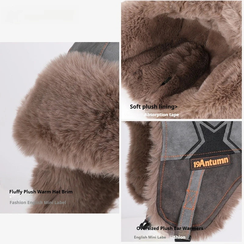 1pc Winter Warm Trapper Pilot Caps for Men,Hunting Warm Ear Flap