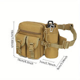 Tactical Men Waist Pack Nylon Hiking Water Bottle Phone Pouch Outdoor