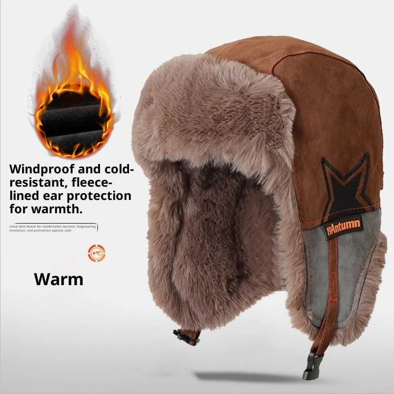 1pc Winter Warm Trapper Pilot Caps for Men,Hunting Warm Ear Flap
