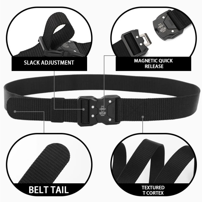 New 1pcs Versatile Men's Tactical Belts - Durable, Adjustable Design -