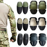1Pair Tactical Protective Knee Elbow Pads Outdoor Camouflage Suit Gear