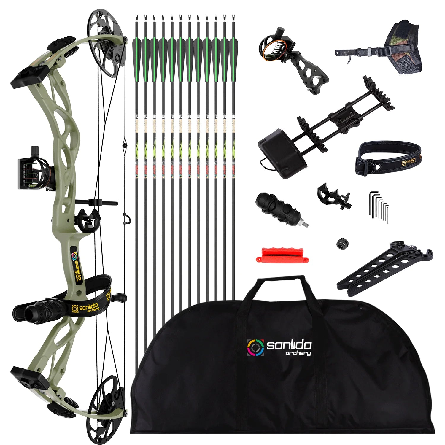 Sanlida Dragon X9 Hunting Compound Bow and Arrow Set
