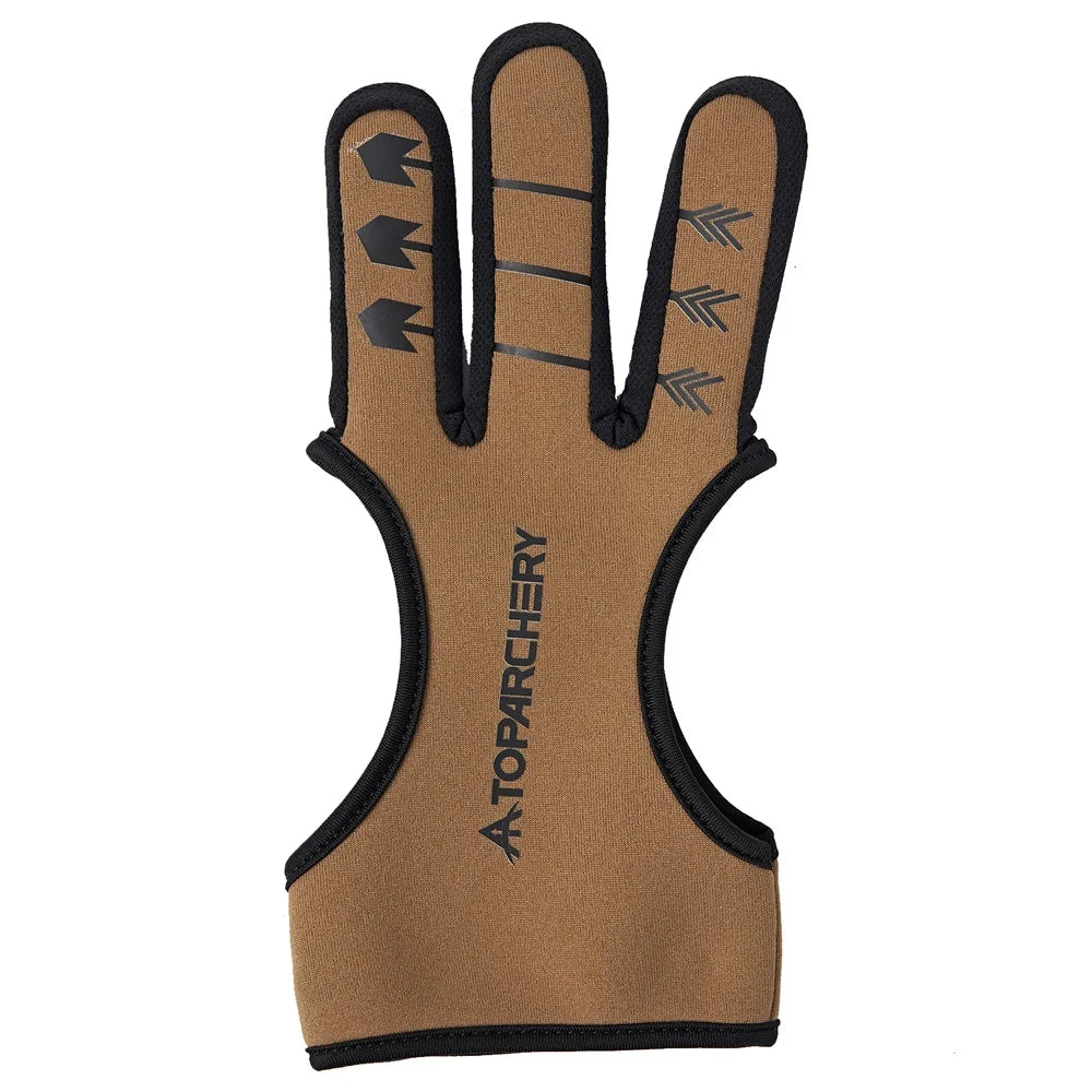 Archery Glove Three Finger Guard  Shooting Gloves Finger Tab for Men