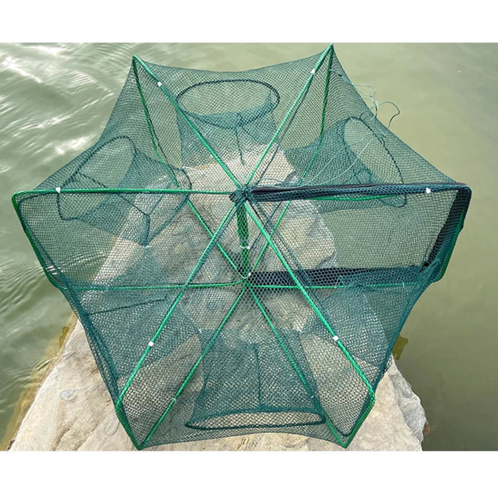 Mesh for Fishing Net/Tackle/Cage Folding Crayfish Catcher