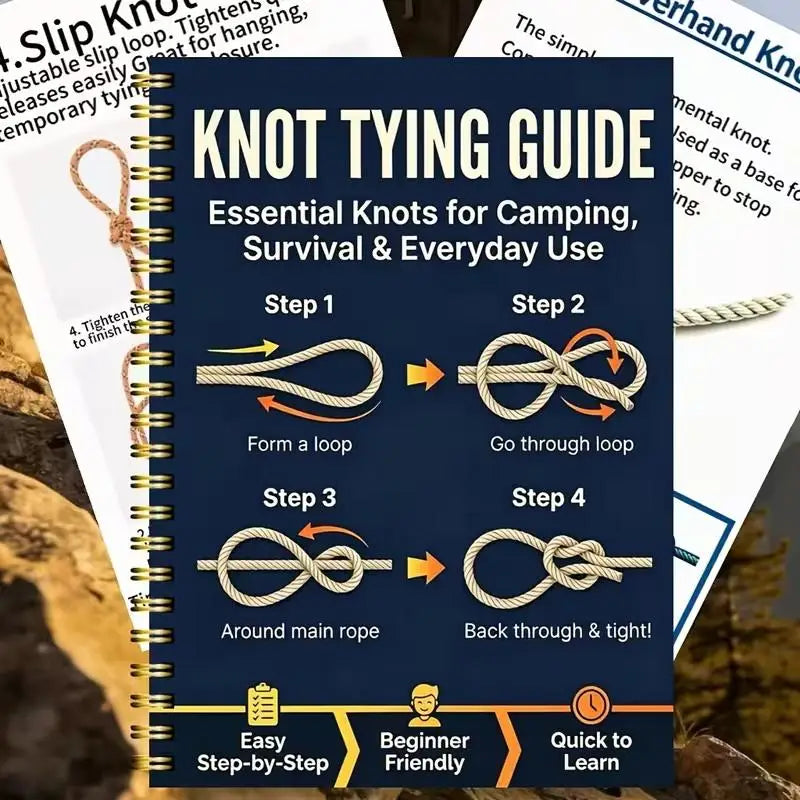 Tear Resistant Outdoor Survival Knots Step-by-Step Guide Compact