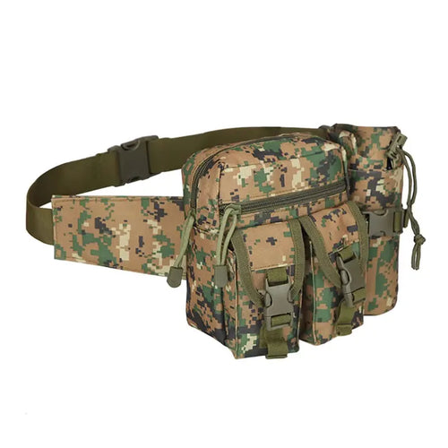 Tactical Men Waist Pack Nylon Hiking Water Bottle Phone Pouch Outdoor