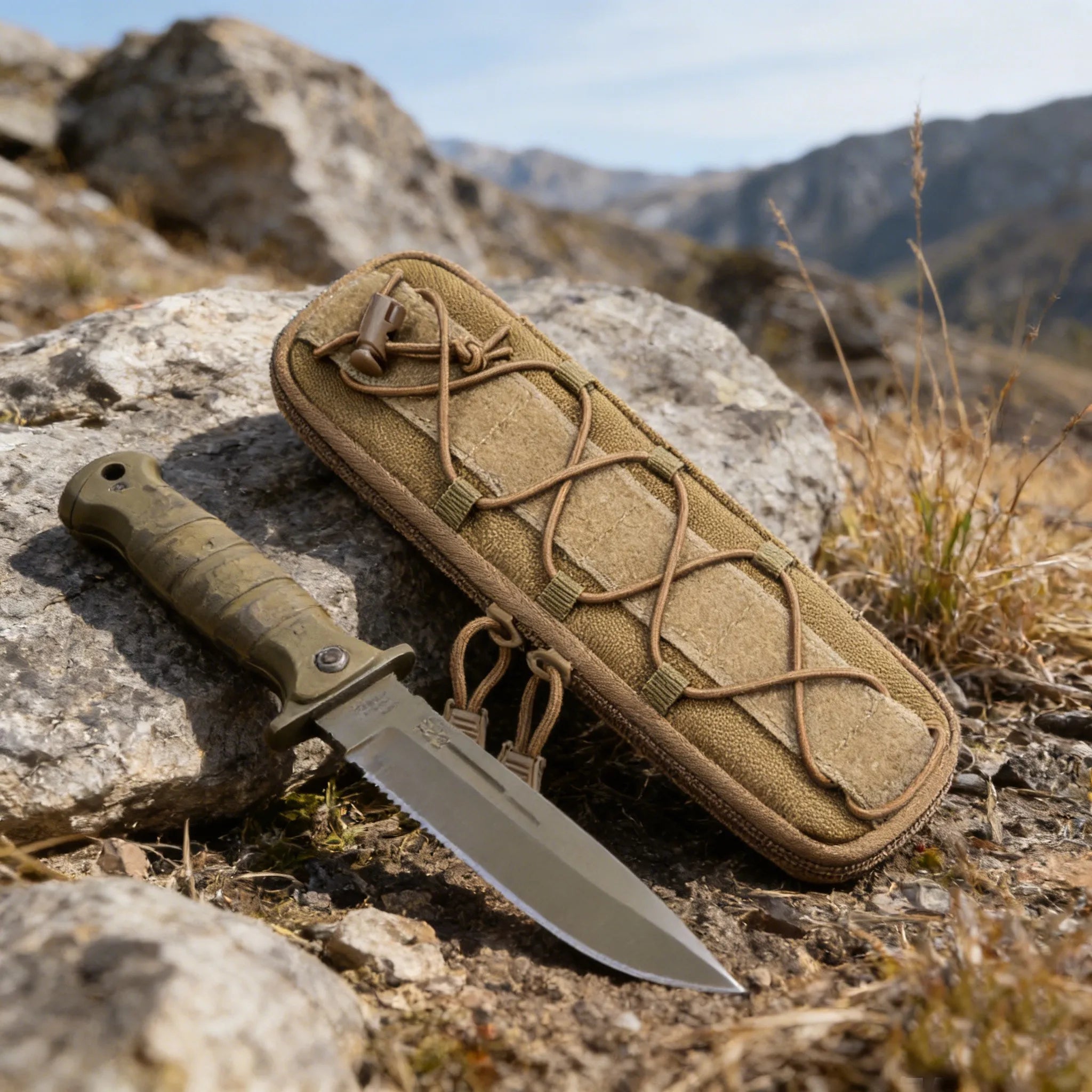 Tactical Molle Knife Pouch EDC Tool Knives Holder Hunting Accessories