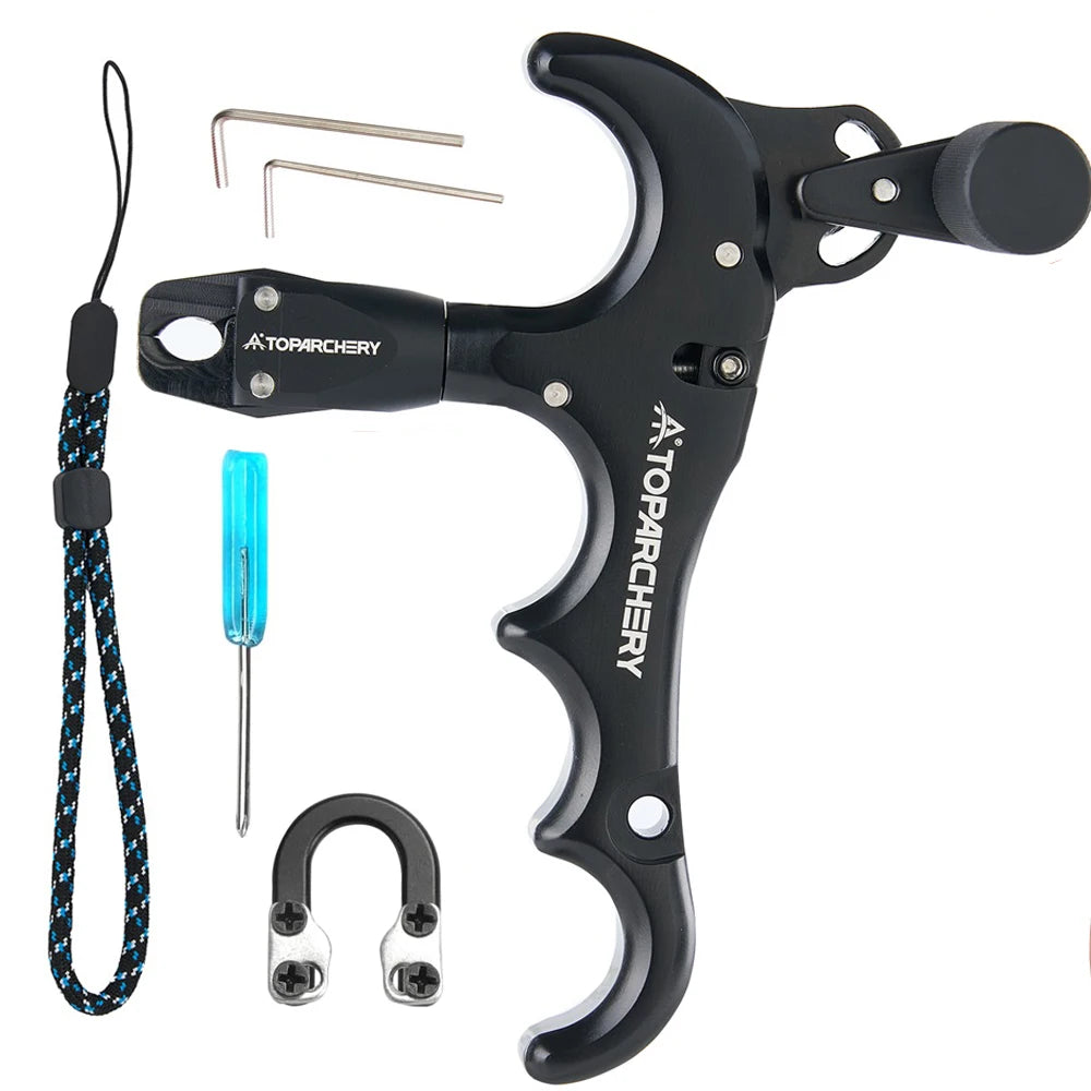 Toparchery Bow Release for Compound Bow 360° Rotating Aluminum 4