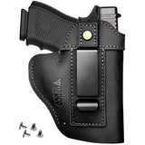 2025 IWB/OWB Leather Holster for Glock 17/19/23/26/42/43X, Taurus