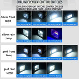 2024 Powerful LED Flashlight USB+Solar Rechargeable Flashlight COB